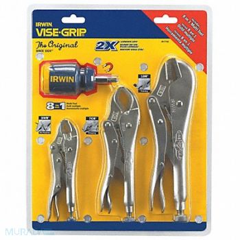 IRWIN VISE-GRIP Locking Plier Sets Plain Grip 3 Pcs, 10J867
