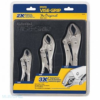 IRWIN VISE-GRIP Locking Plier Sets Plain Grip 3 Pcs, 10J868