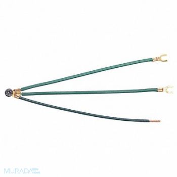 IDEAL Grounding Tail 3Wire PT 2Fork Green Pk25, 10K066