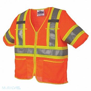 VIKING High Visibility Vest Class 3 XL Orange, 517N56