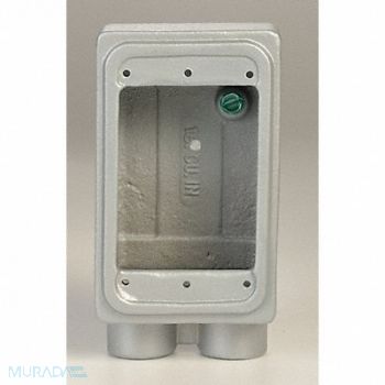 APPLETON ELECTRIC Weatherproof Box 1Gang 1 Hub 25cu. in, 10L094