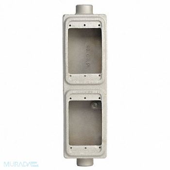 APPLETON ELECTRIC Weatherproof Box 2Gang Iron 40cu. in, 10L132