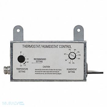 DAYTON Line Volt NP Analog Tstat 1C Gray SPST, 10N203