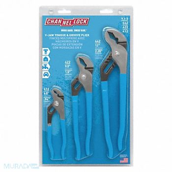 CHANNELLOCK Tongue and Groove Plier Set Dipped 3Pcs., 10N537