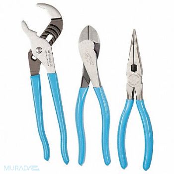 CHANNELLOCK Plier Set Dipped 3 Pcs, 10N538