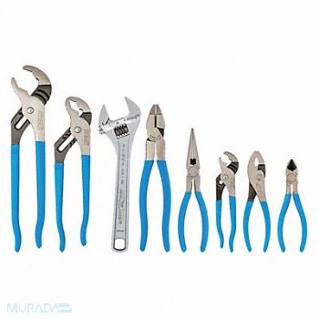 CHANNELLOCK Plier and Wrench Set Dipped 8 Pcs, 10N540