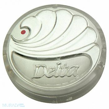 DELTA Faucet Handle Buttons Hot Acrylic PK10, 10N720