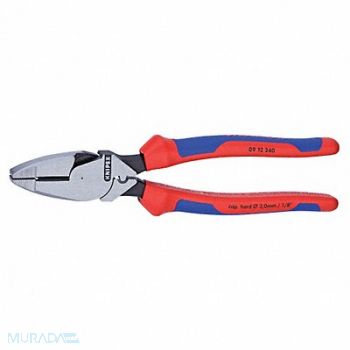 KNIPEX Linemans Pliers 9-1/4 Ergonomic Handle, 50JT87