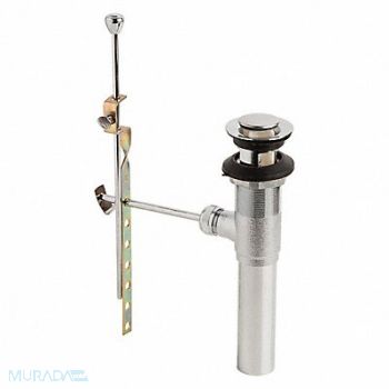 GERBER SinkDrain D 1/4 L 8-7/16 Bras Plstc SS, 10R226