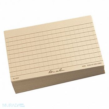 RITE IN THE RAIN Index Cards Ruled 3 x 5 PK100, 10R346