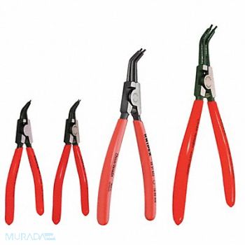 KNIPEX Retaining Ring Plier Set 45 Deg 4 pc, 10U092