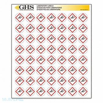 GHS SAFETY Label Exploding Bomb Gloss Paper PK1120, 10X340