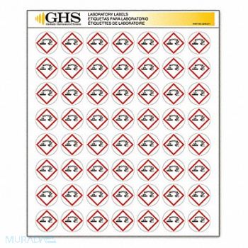 GHS SAFETY Label Gloss Paper Corrosion PK1120, 10X341