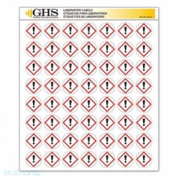 GHS SAFETY Label Exclamation Mark Gloss PK1120, 10X344