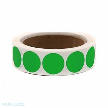 ROLL PRODUCTS 1/2 Color Code Circles GR 100roll, 10Y487