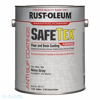 RUST-OLEUM H7191 Floor/Deck Coating Navy Gray 1 gal Can, 10Z901