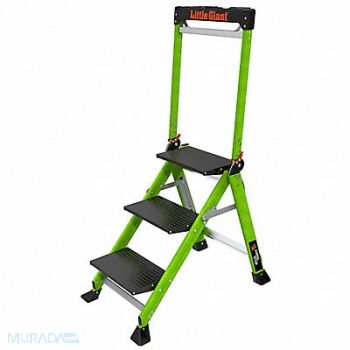 LITTLE GIANT Fiberglass Step Stool Capacity 375 lb, 797FY3