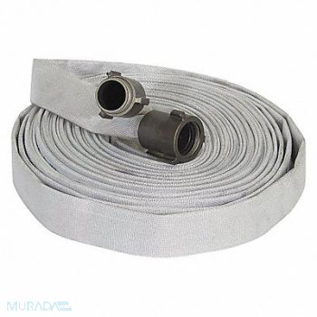FOREST-LITE Fire Hose 50 ft White Polyester, 11C286