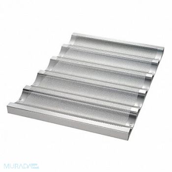 CHICAGO METALLIC Baguette/French Bread Pan 5 Moulds, 11K099