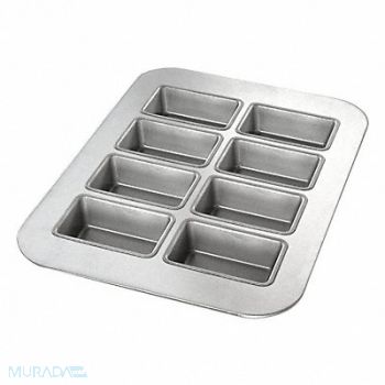 CHICAGO METALLIC Mini Loaf Pan 8 Moulds, 11K123