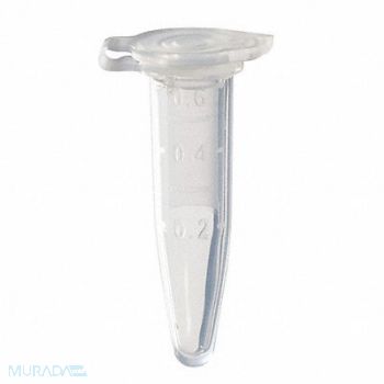 LAB SAFETY SUPPLY Microcent Tube 0.5mL Sterile PP PK1000, 11L817