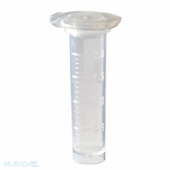 LAB SAFETY SUPPLY Microcent Tube 2mL Non-Sterile PP PK1000, 11L820