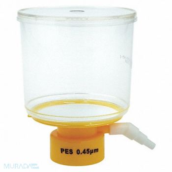 LAB SAFETY SUPPLY 500mL Bottle Top Filter 0.45um 75mm PK24, 11L836