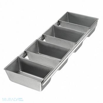 CHICAGO METALLIC Bread Pan 4-Strap 5-5/8x3-1/8, 11M718