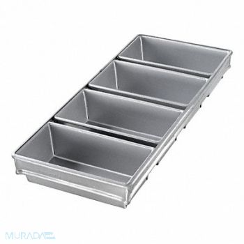 CHICAGO METALLIC Bread Pan 4-Strap 8x4, 11M719