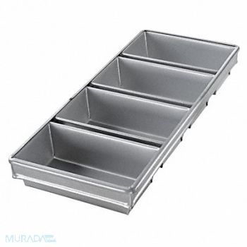 CHICAGO METALLIC Bread Pan 4-Strap 8-1/2x4-1/2, 11M720
