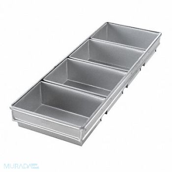 CHICAGO METALLIC Bread Pan 4-Strap 8-1/2x5-3/4, 11M721