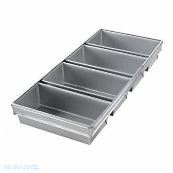 CHICAGO METALLIC Bread Pan 4-Strap 10x5, 11M723