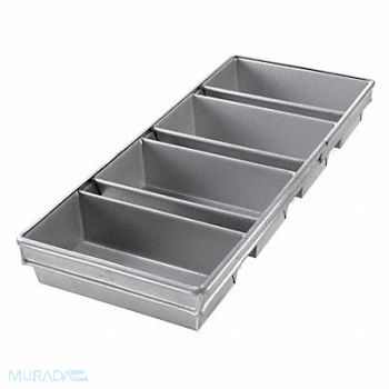 CHICAGO METALLIC Bread Pan 4-Strap 10x5, 11M724