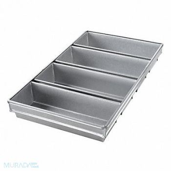 CHICAGO METALLIC Bread Pan 4-Strap 12-1/4x4-1/2, 11M726