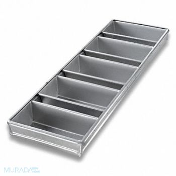 CHICAGO METALLIC Bread Pan 5-Strap 7-3/8x3-5/8, 11M727