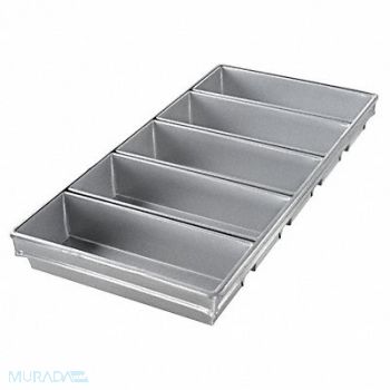 CHICAGO METALLIC Bread Pan 5-Strap 12-1/4x4-1/2, 11M730