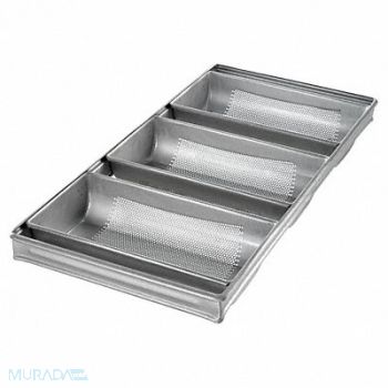 CHICAGO METALLIC Hearth Bread Pan 3-Strap, 11M743
