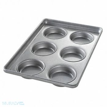 CHICAGO METALLIC Hamburger Bun/MuffinTop/Cookie Pan 6-On, 11M759