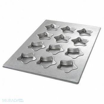 CHICAGO METALLIC Mini Star Muffin Pan 12 Moulds, 11M848