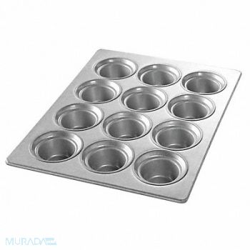 CHICAGO METALLIC Large Crown Muffin Pan 12 Moulds, 11M863