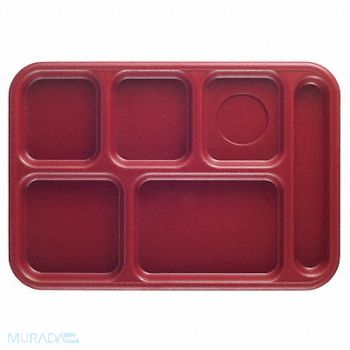 CAMBRO Tray w/ Compartments 10x14 Cranberry, 11N692