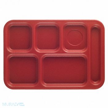 CAMBRO Tray w/ Compartments 10x14 Cranberry, 11N695