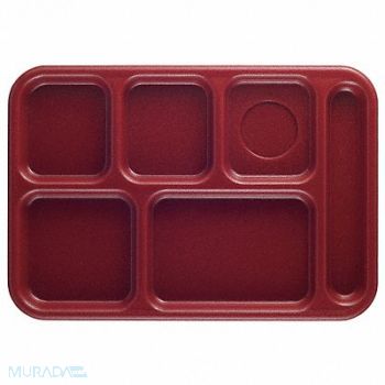 CAMBRO Tray w/ Compartments 10x14 Cranberry, 11N698