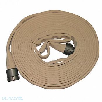JAFLINE Fire Hose 100 ft Tan Polyester, 11N826