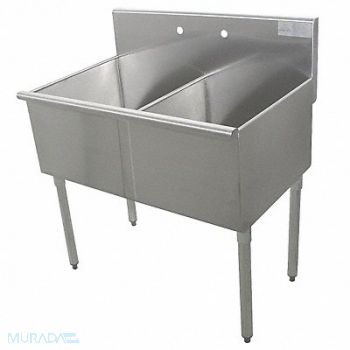 ADVANCE TABCO Scullery Sink Rect 48inx21inx14in, 11U345