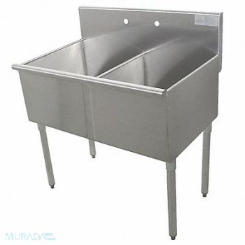 ADVANCE TABCO Scullery Sink Rect 36inx21inx13in, 11U346