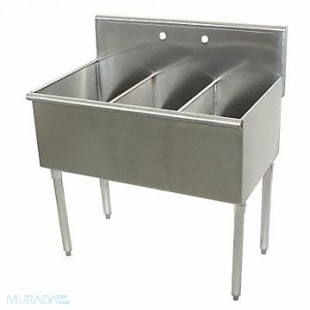 ADVANCE TABCO Scullery Sink Rect 48inx21inx14in, 11U348