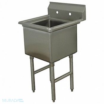 ADVANCE TABCO Scullery Sink Square 24 x24 x14, 11U363