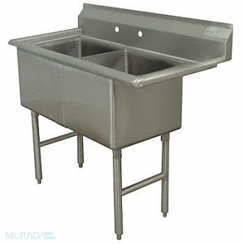 ADVANCE TABCO Scullery Sink Square 18inx18inx14in, 11U367