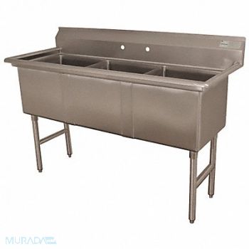 ADVANCE TABCO Scullery Sink Square 18inx18inx14in, 11U376